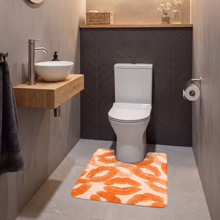 Wc Mat - Oranje kusafdrukken - Liefde — 2