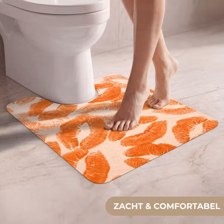 Wc Mat - Oranje kusafdrukken - Liefde — 5