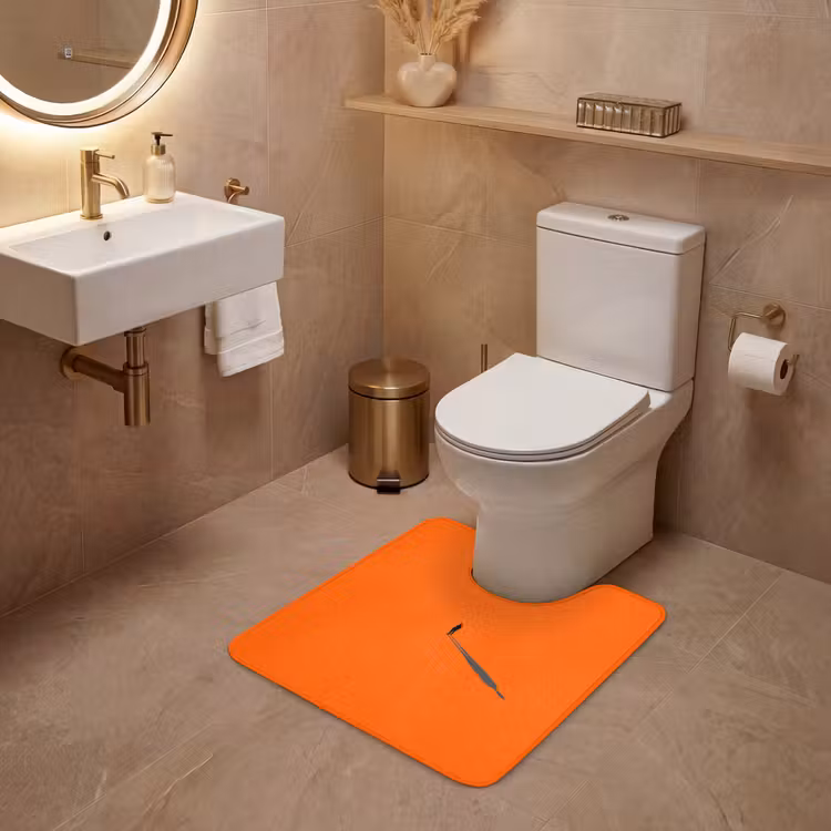 Wc Mat - Persoon - Schaduw - Oranje — 3