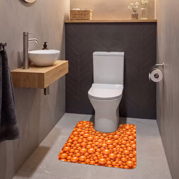 Wc Mat - Snoep - Oranje - Patroon — 2