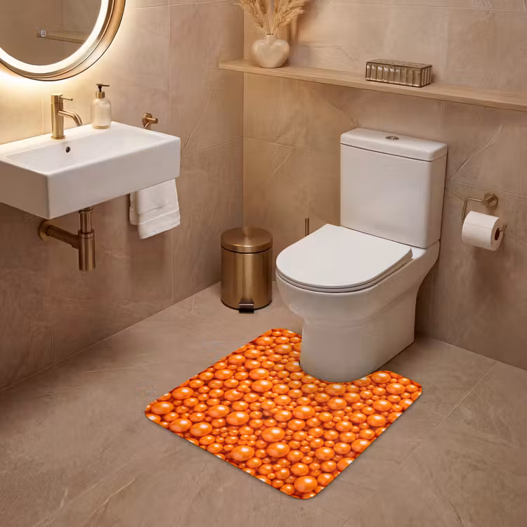 Wc Mat - Snoep - Oranje - Patroon — 3
