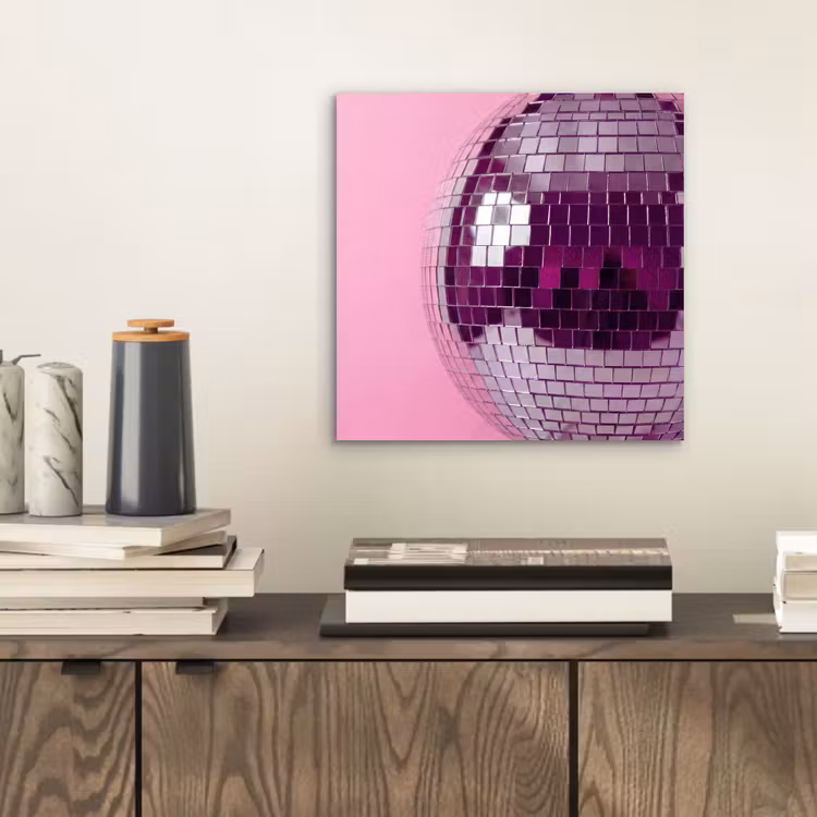 Aluminium schilderij - Spiegelbal - Zilver - Modern — 2