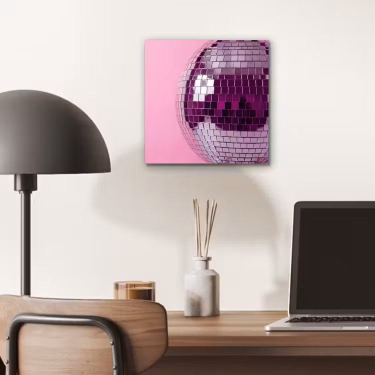 Aluminium schilderij - Spiegelbal - Zilver - Modern — 6
