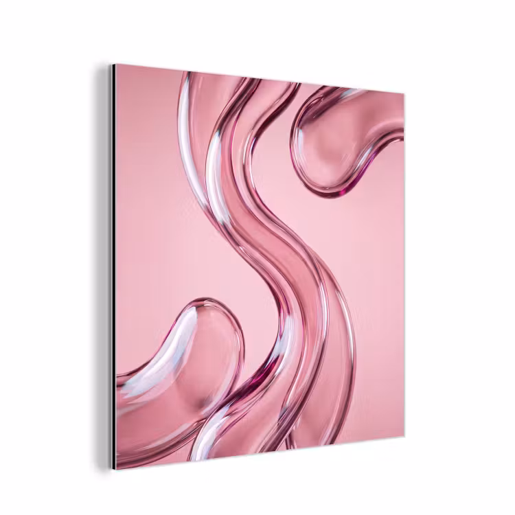 Aluminium schilderij - Vorm - Abstract - Roze — 1