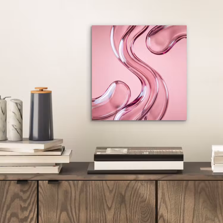 Aluminium schilderij - Vorm - Abstract - Roze — 2