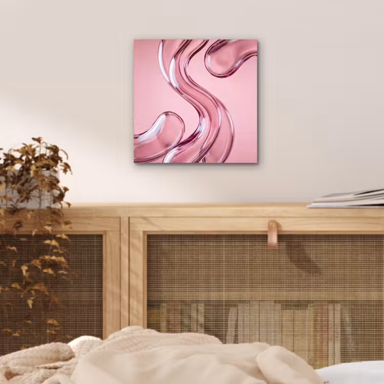 Aluminium schilderij - Vorm - Abstract - Roze — 4