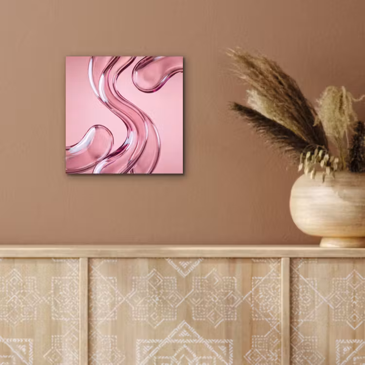 Aluminium schilderij - Vorm - Abstract - Roze — 5