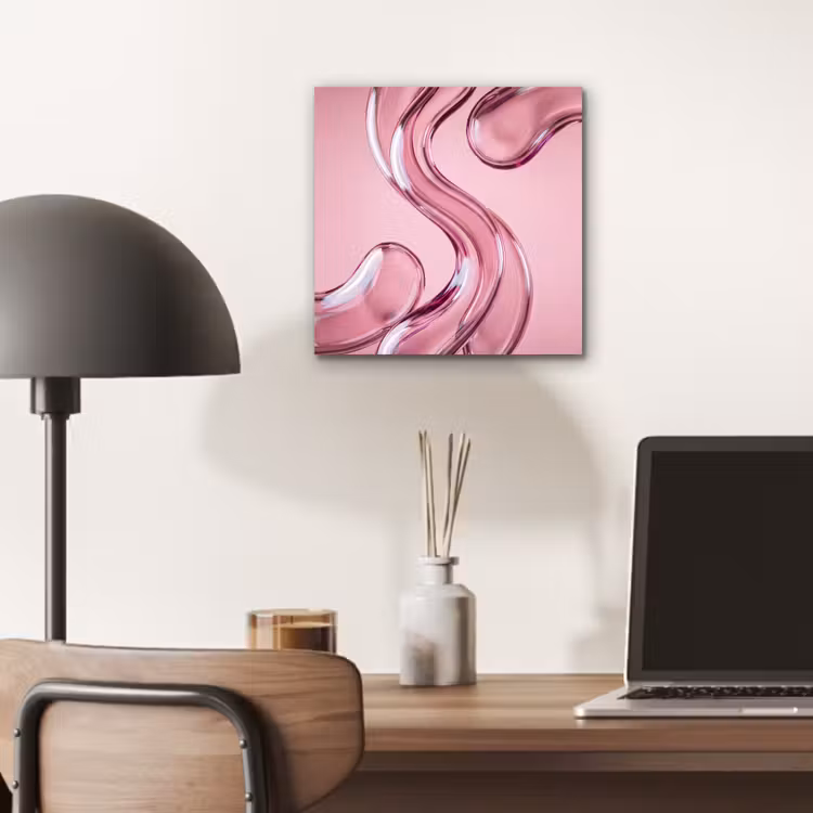 Aluminium schilderij - Vorm - Abstract - Roze — 6