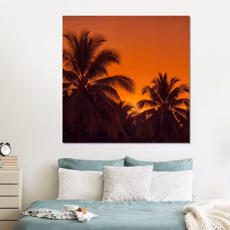 Forex - Palmen - Zonsondergang - Oranje — 2
