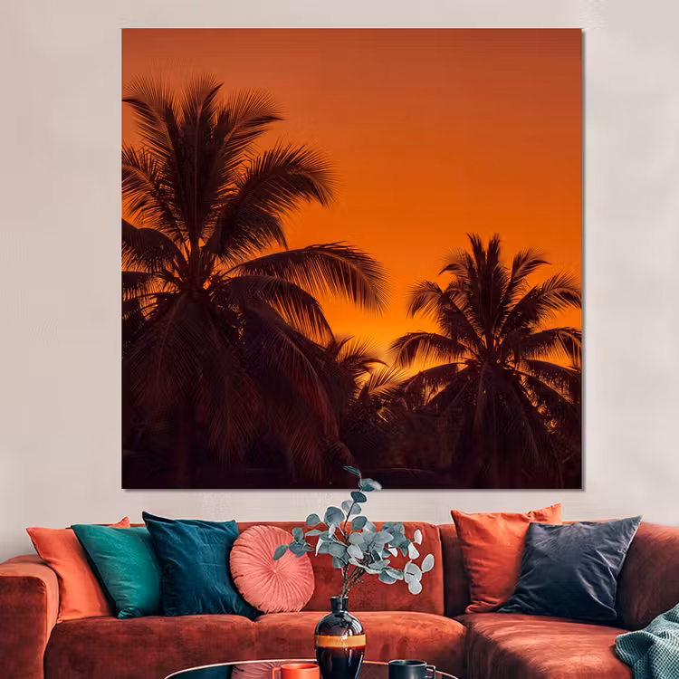 Forex - Palmen - Zonsondergang - Oranje — 3