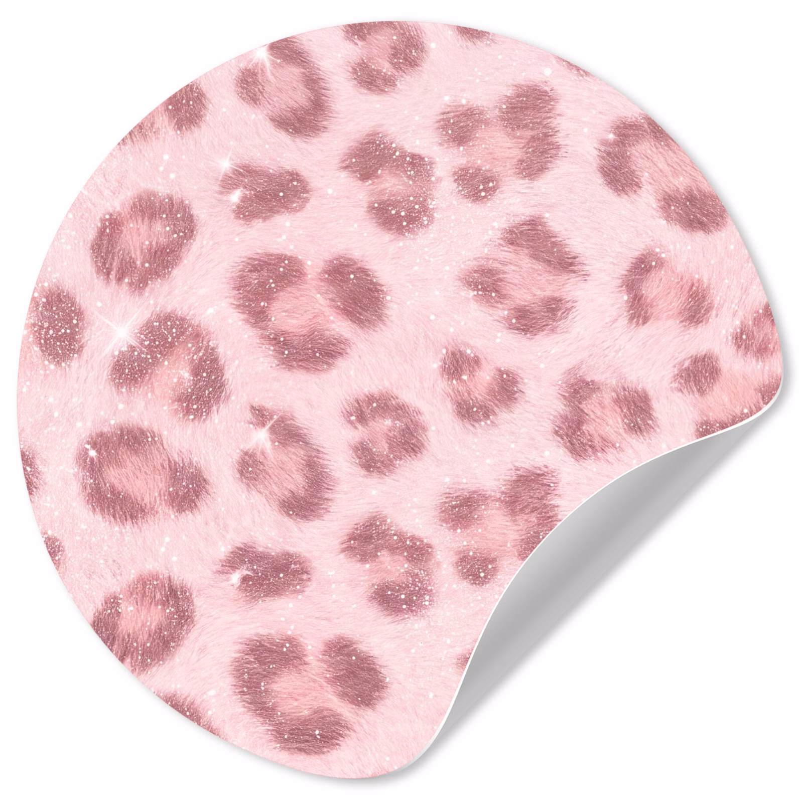 Behangcirkel - Roze dierenprint - Glitter — 1