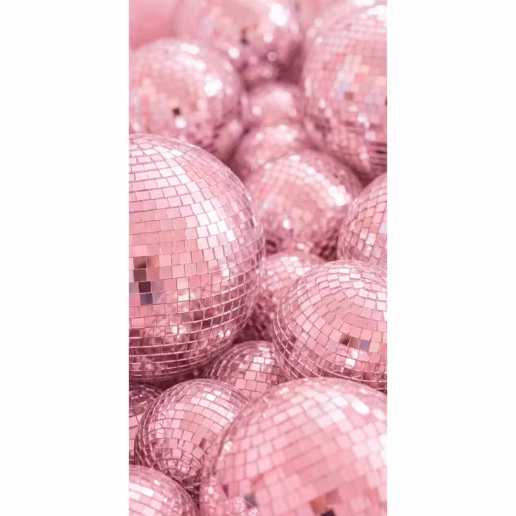 Behang - Roze disco ballen β 2