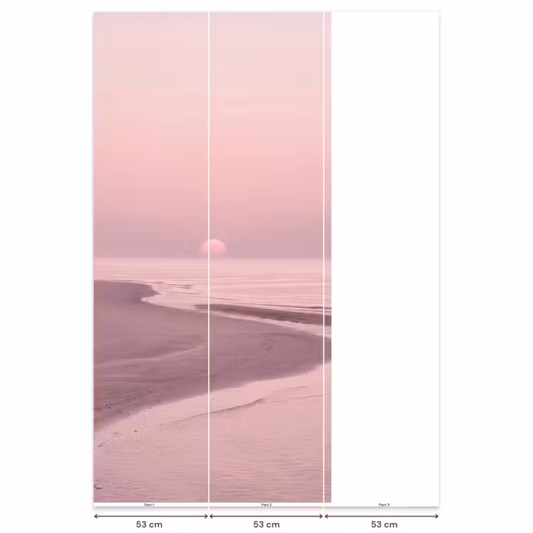 Behang - Roze zonsondergang - Strand — 6
