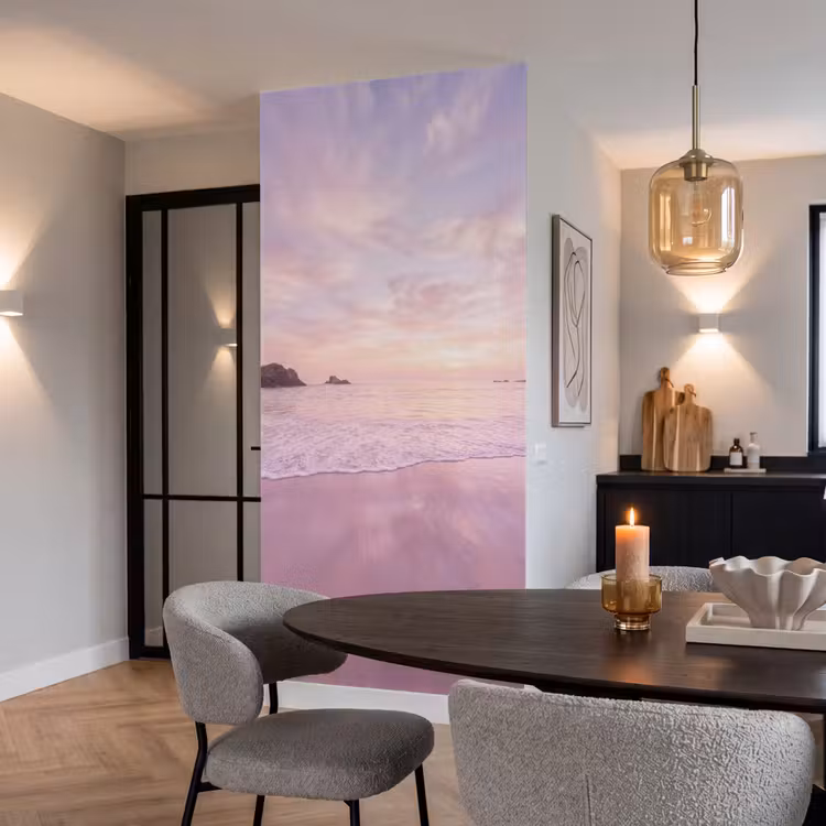 Behang - Strand - Zonsondergang - Roze — 5