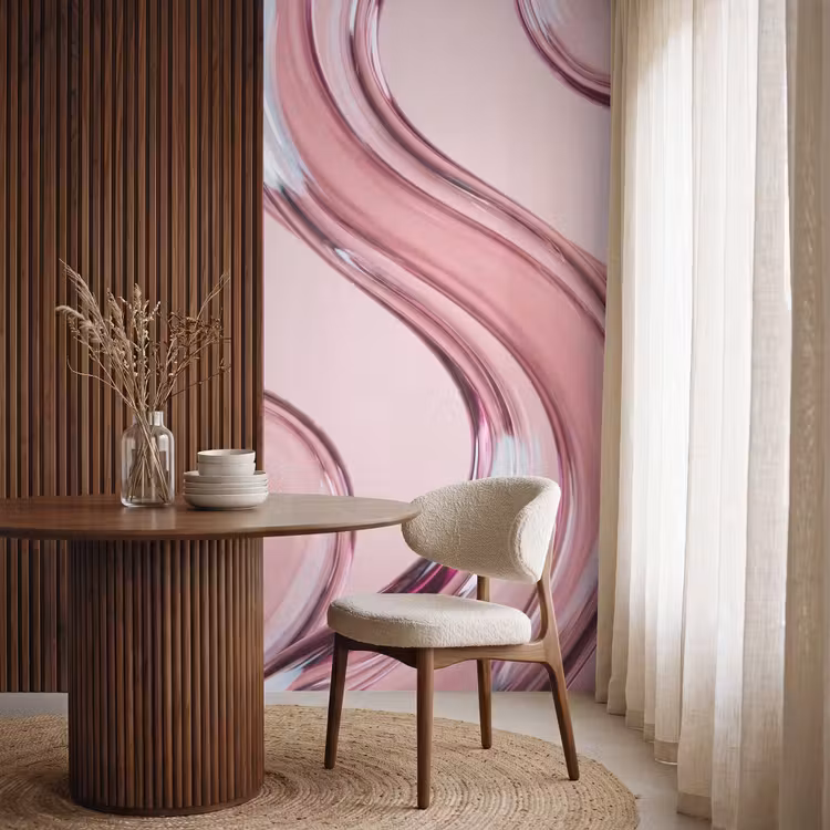 Behang - Vorm - Abstract - Roze β 4