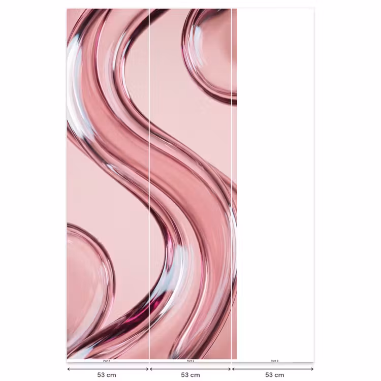 Behang - Vorm - Abstract - Roze β 6