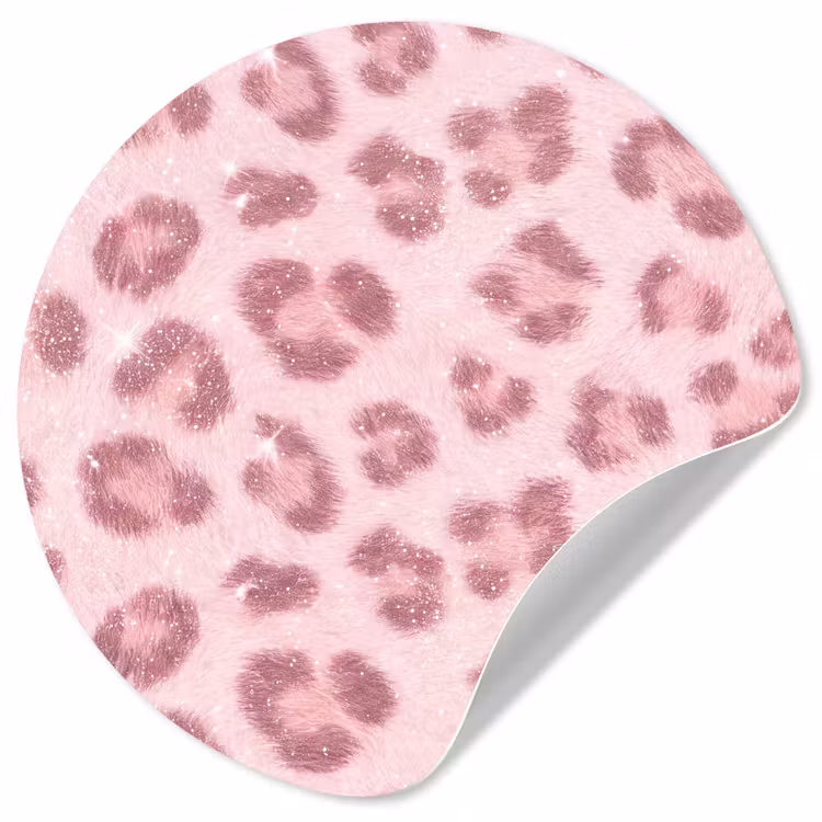 Behangcirkel - Roze dierenprint - Glitter — 1