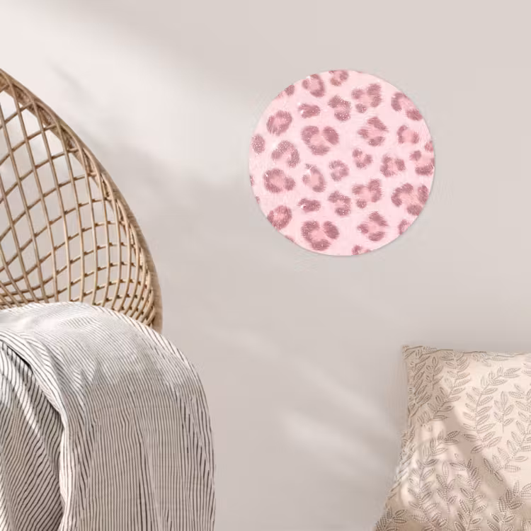 Behangcirkel - Roze dierenprint - Glitter — 5