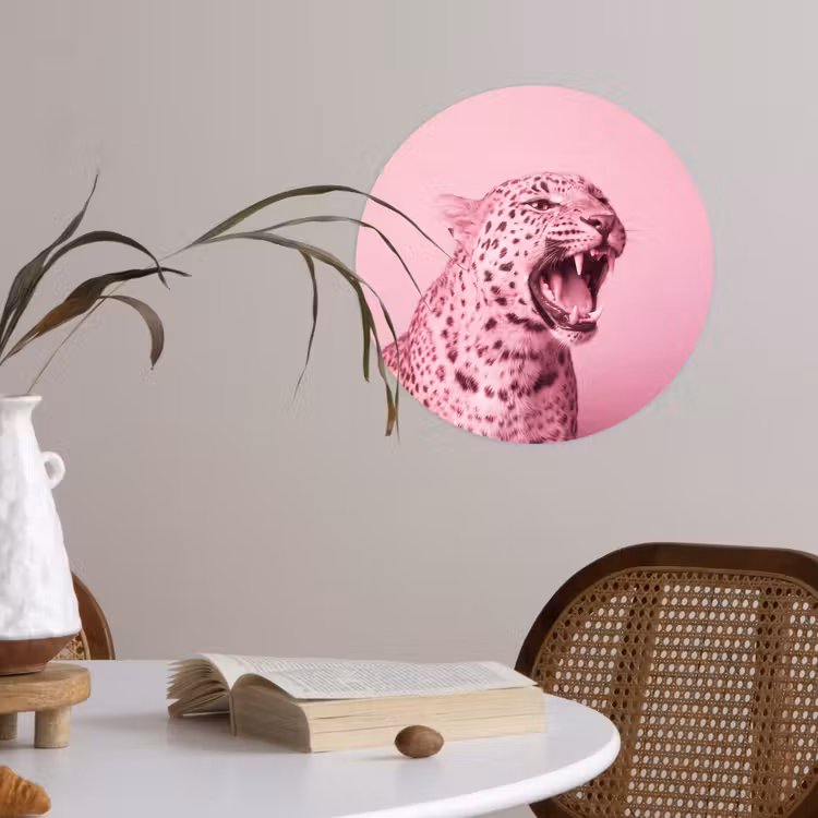 Behangcirkel - Roze kat - Modern — 4