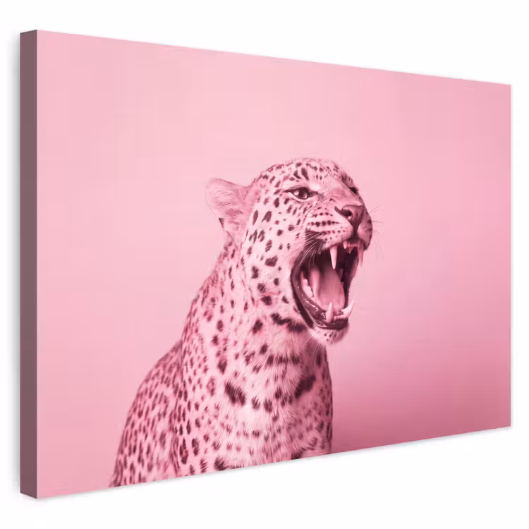Buiten canvas - Roze kat - Modern — 1