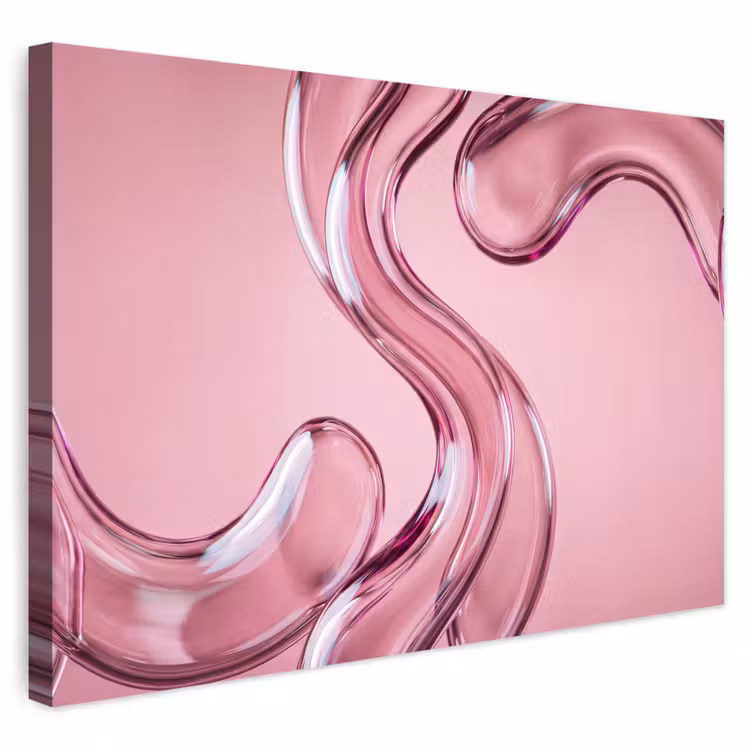 Buiten canvas - Vorm - Abstract - Roze — 1