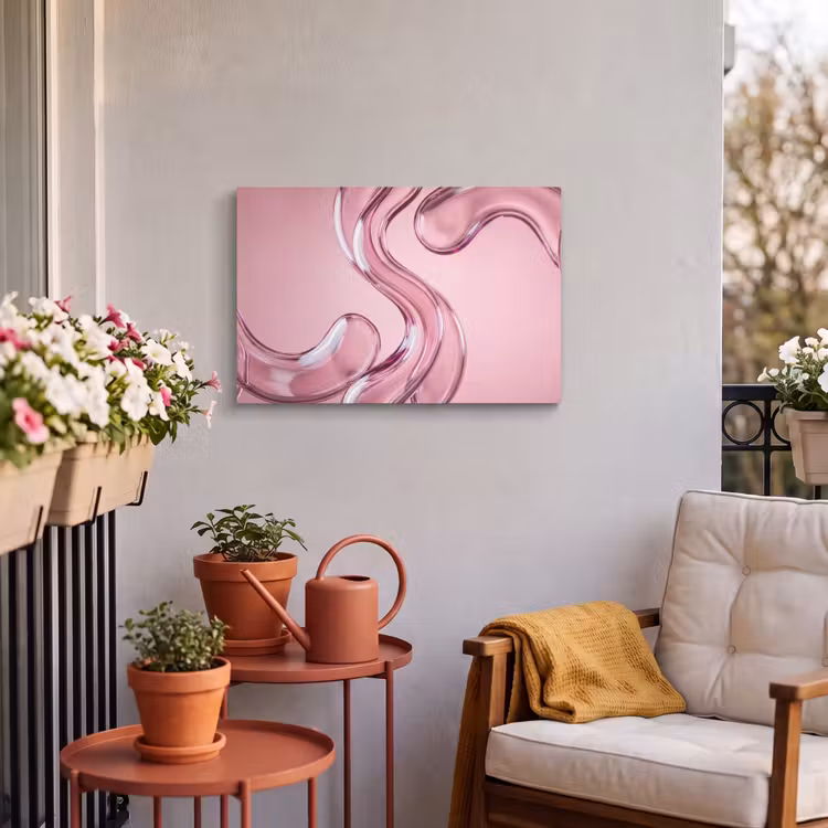 Buiten canvas - Vorm - Abstract - Roze — 3