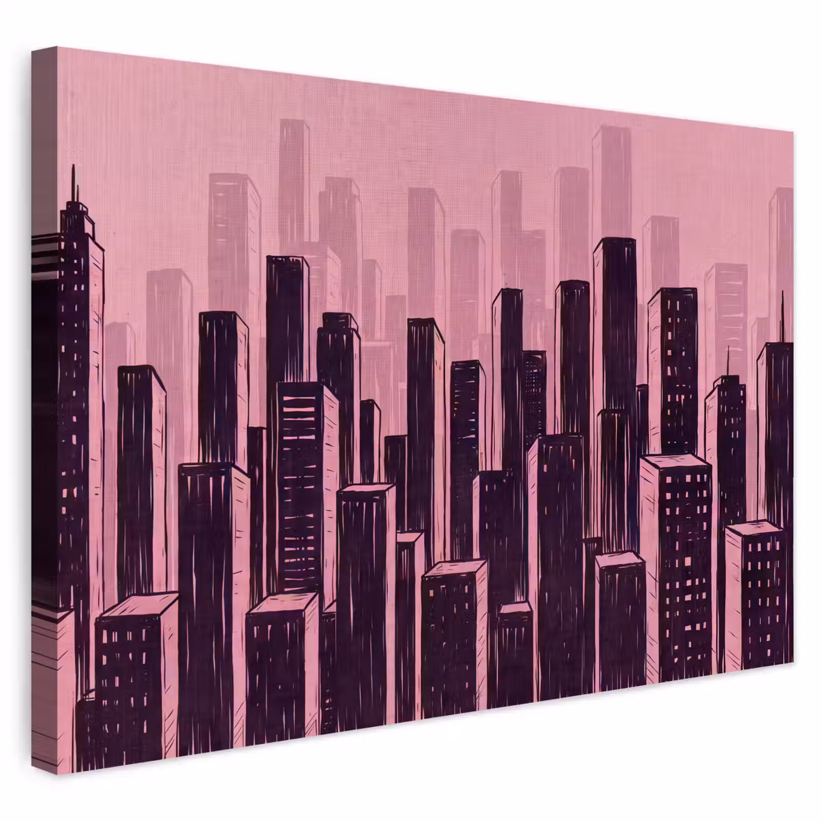 Buiten canvas - Stad - Abstract - Roze — 1