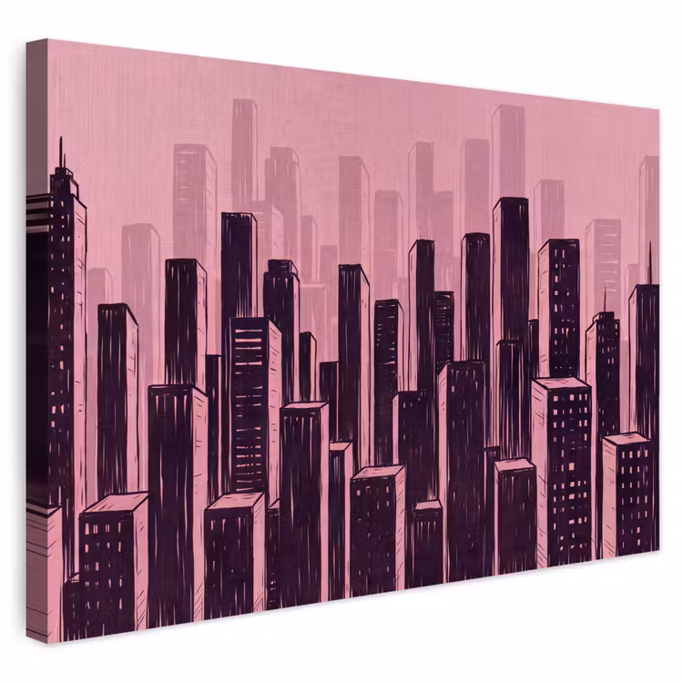Buiten canvas - Stad - Abstract - Roze — 1