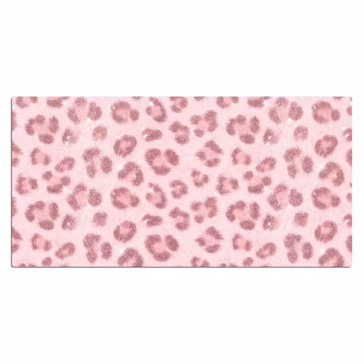Bureau onderlegger - Roze dierenprint - Glitter — 2