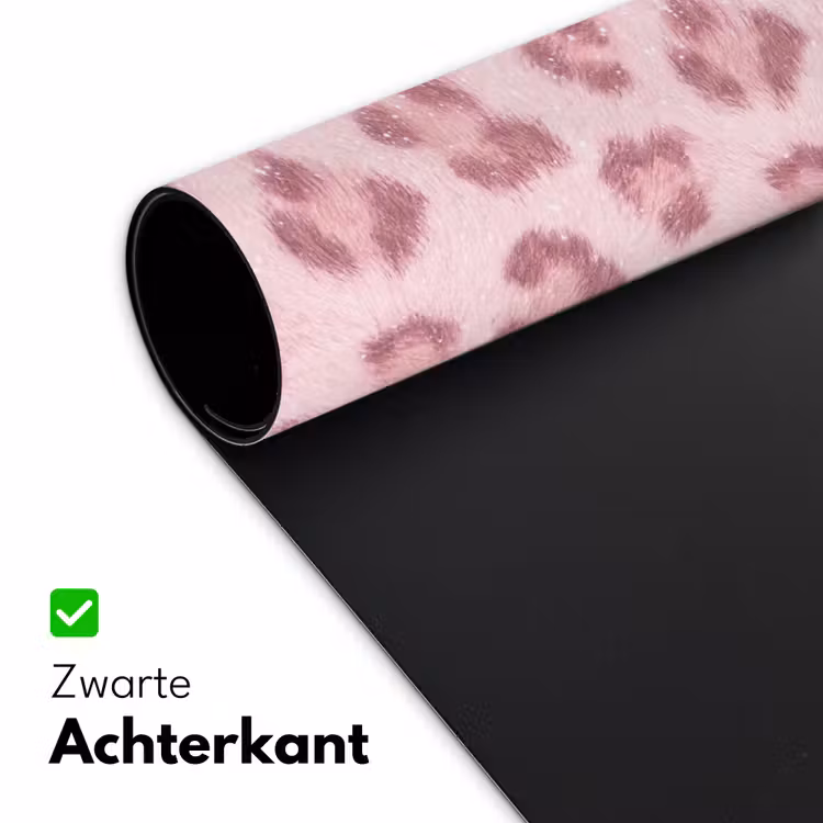 Bureau onderlegger - Roze dierenprint - Glitter — 5