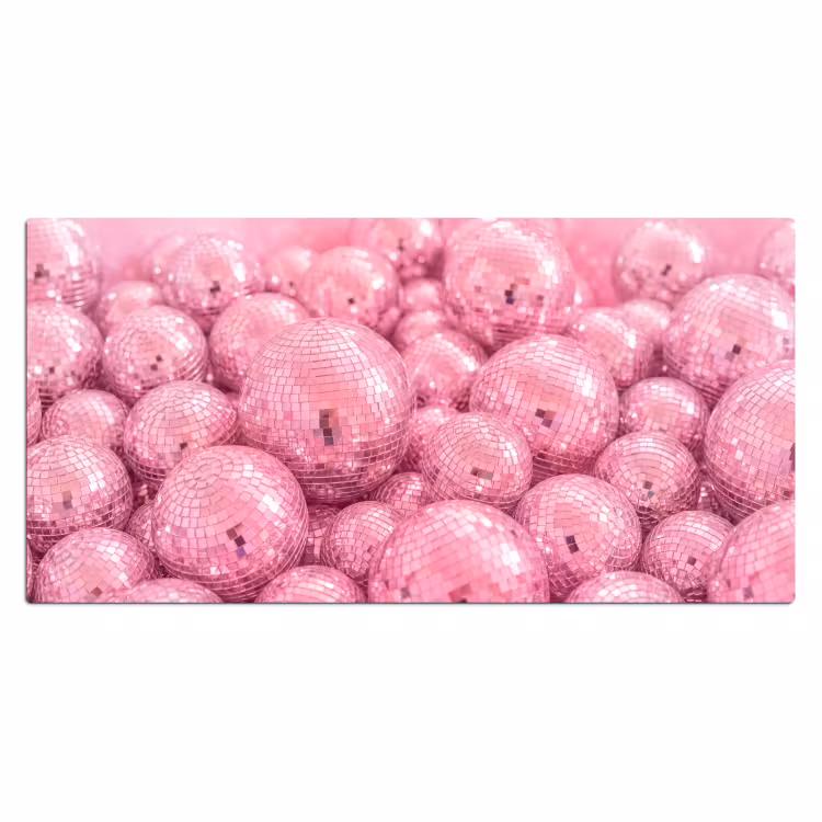 Bureau onderlegger - Roze disco ballen — 2