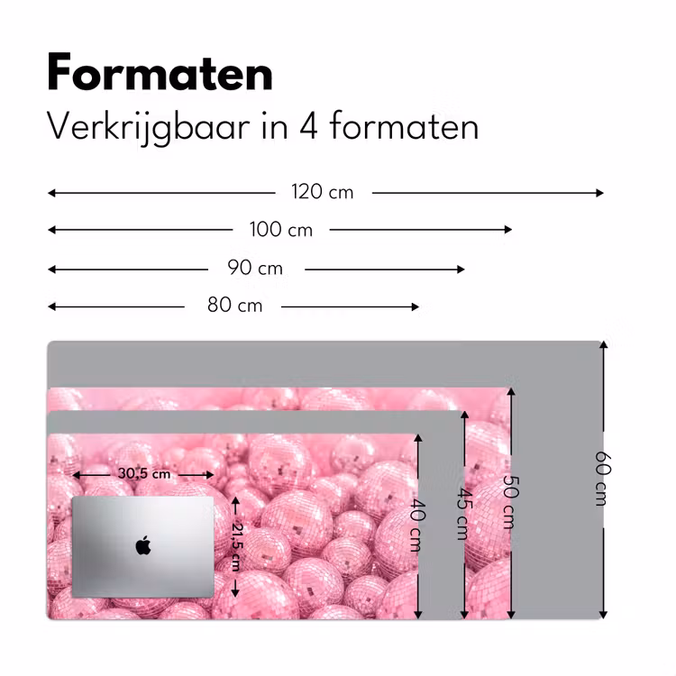 Bureau onderlegger - Roze disco ballen — 8