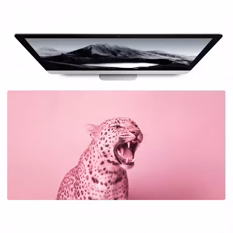 Bureau onderlegger - Roze kat - Modern — 1