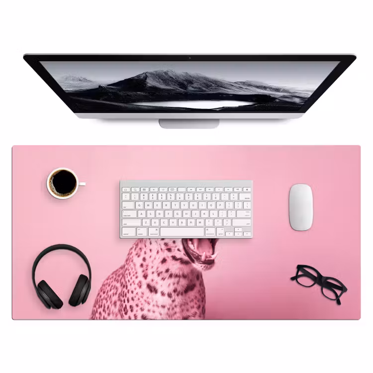 Bureau onderlegger - Roze kat - Modern — 4