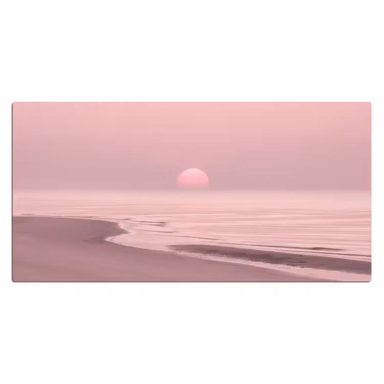 Bureau onderlegger - Roze zonsondergang - Strand — 2