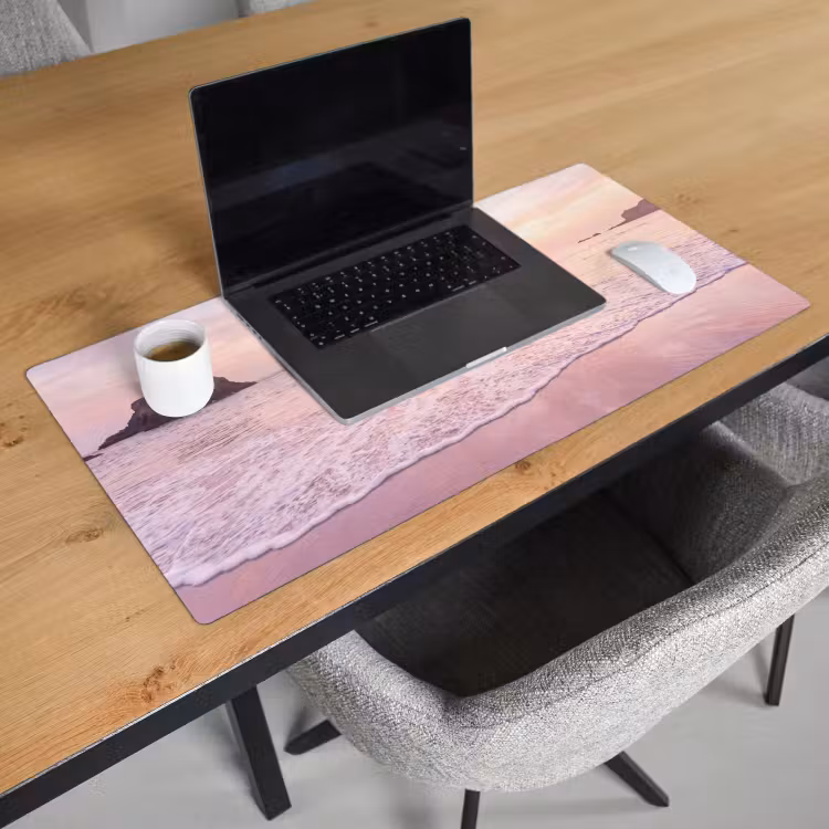 Bureau onderlegger - Strand - Zonsondergang - Roze — 3