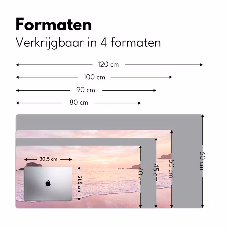 Bureau onderlegger - Strand - Zonsondergang - Roze — 8