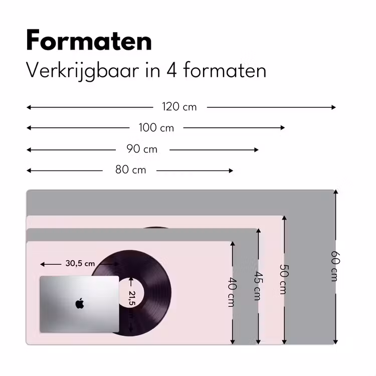 Bureau onderlegger - Vinylplaat - Muziek - Groen — 8