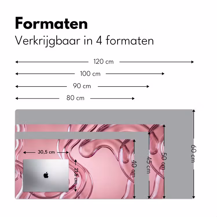Bureau onderlegger - Vorm - Abstract - Roze — 8