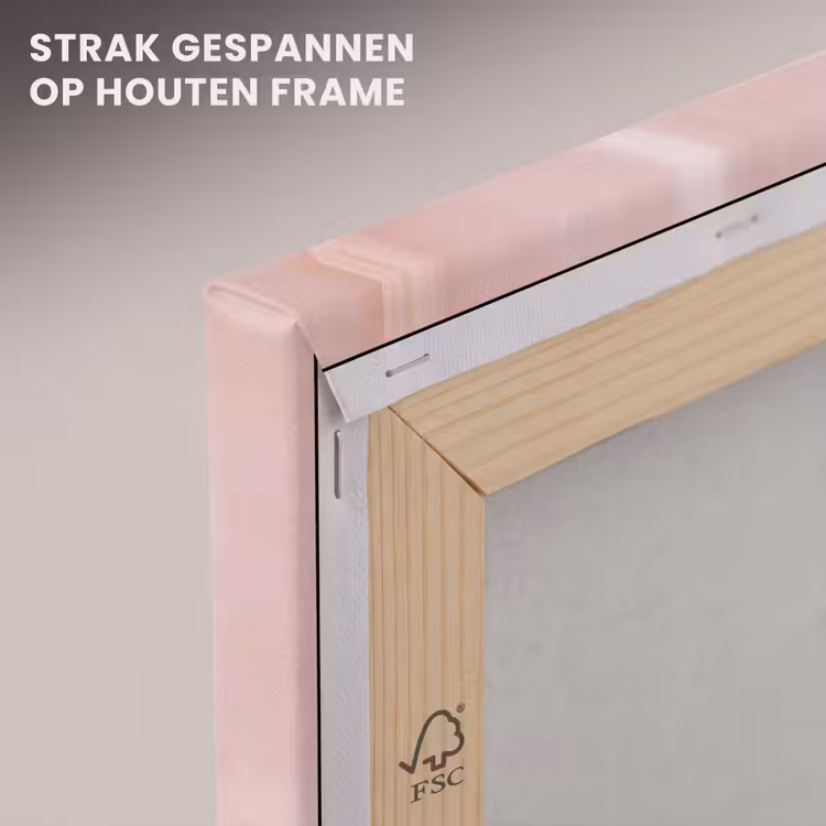 Canvas schilderij - Textuur - Roze - Patroon — 7