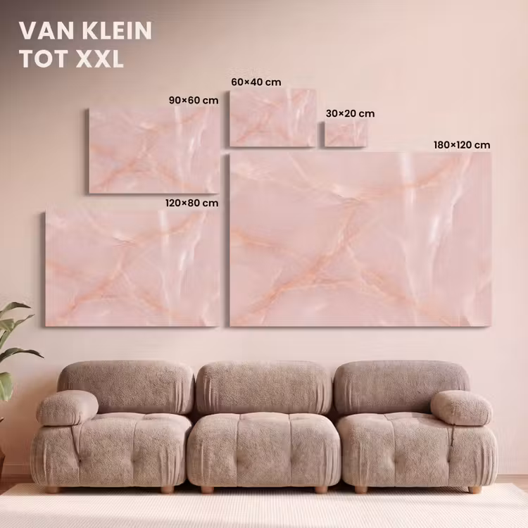Canvas schilderij - Textuur - Roze - Patroon — 8