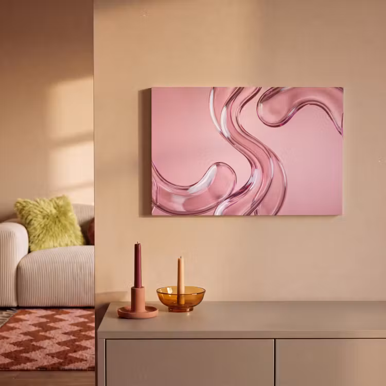 Canvas schilderij - Vorm - Abstract - Roze — 2