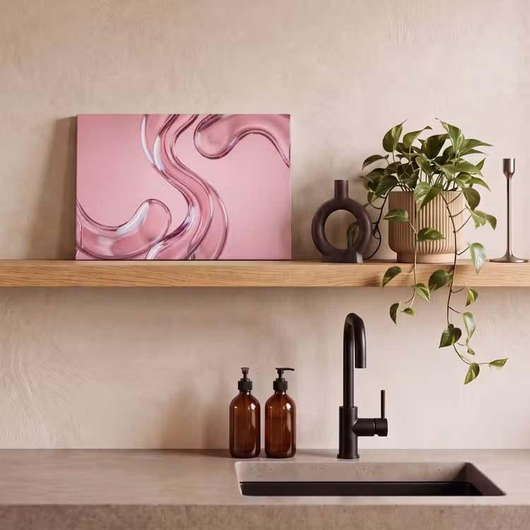 Canvas schilderij - Vorm - Abstract - Roze — 4