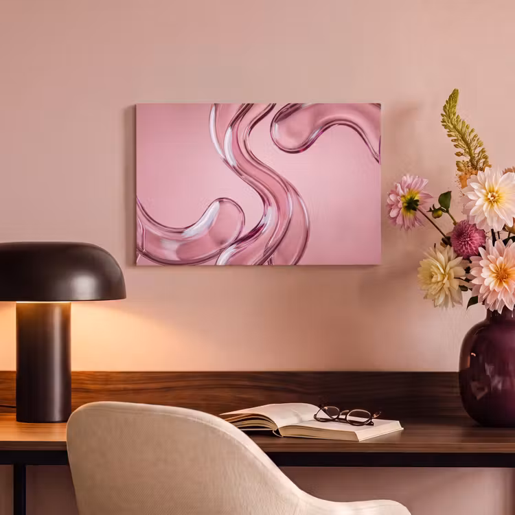 Canvas schilderij - Vorm - Abstract - Roze — 6