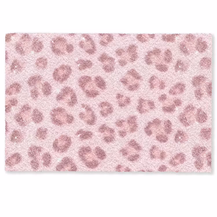 Deurmat - Roze dierenprint - Glitter — 1