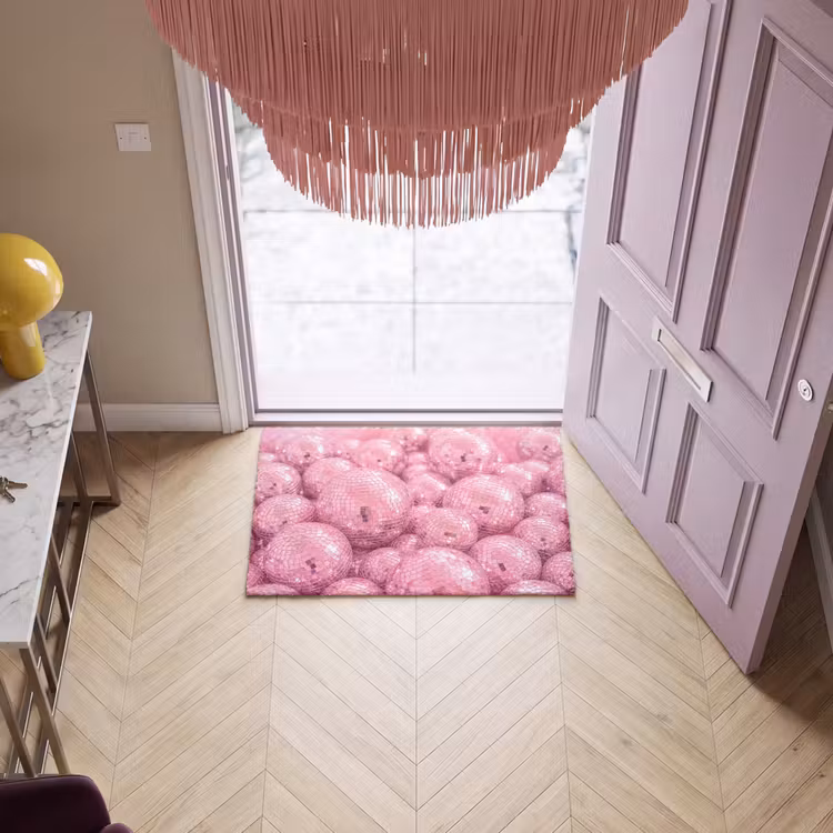 Deurmat - Roze disco ballen — 4