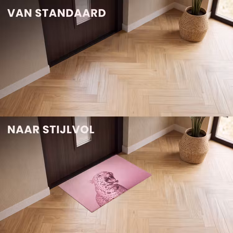 Deurmat - Roze kat - Modern — 3
