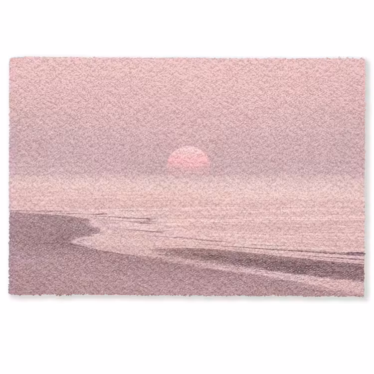 Deurmat - Roze zonsondergang - Strand — 1