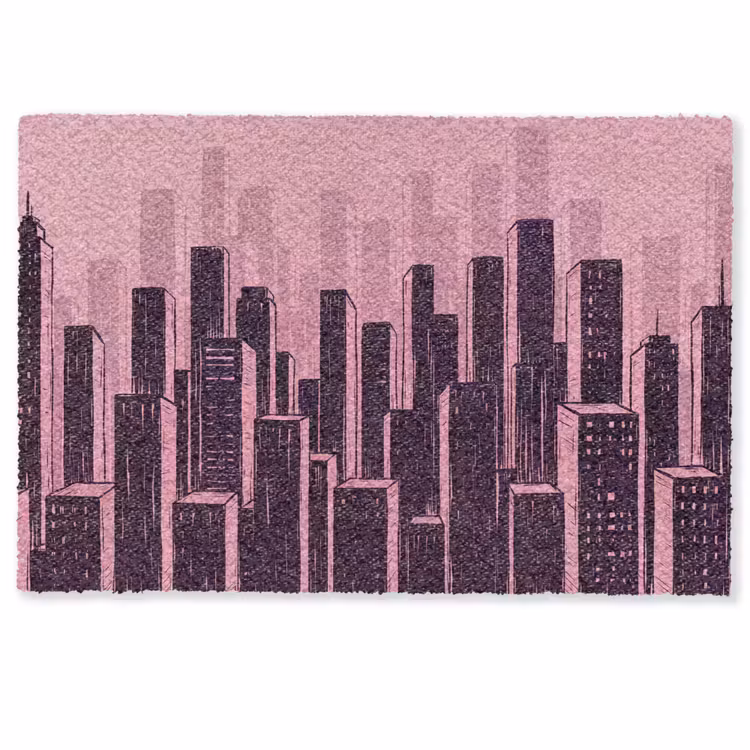 Deurmat - Stad - Abstract - Roze — 1