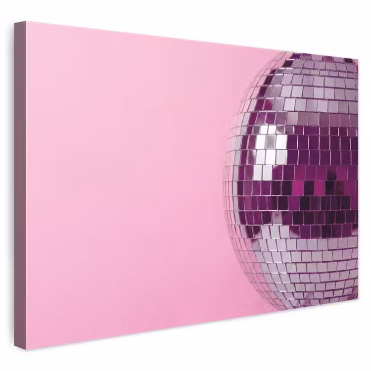 Canvas schilderij - Spiegelbal - Zilver - Modern — 1